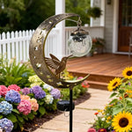 Hummingbird Moon Solar Stake Light 🌙✨