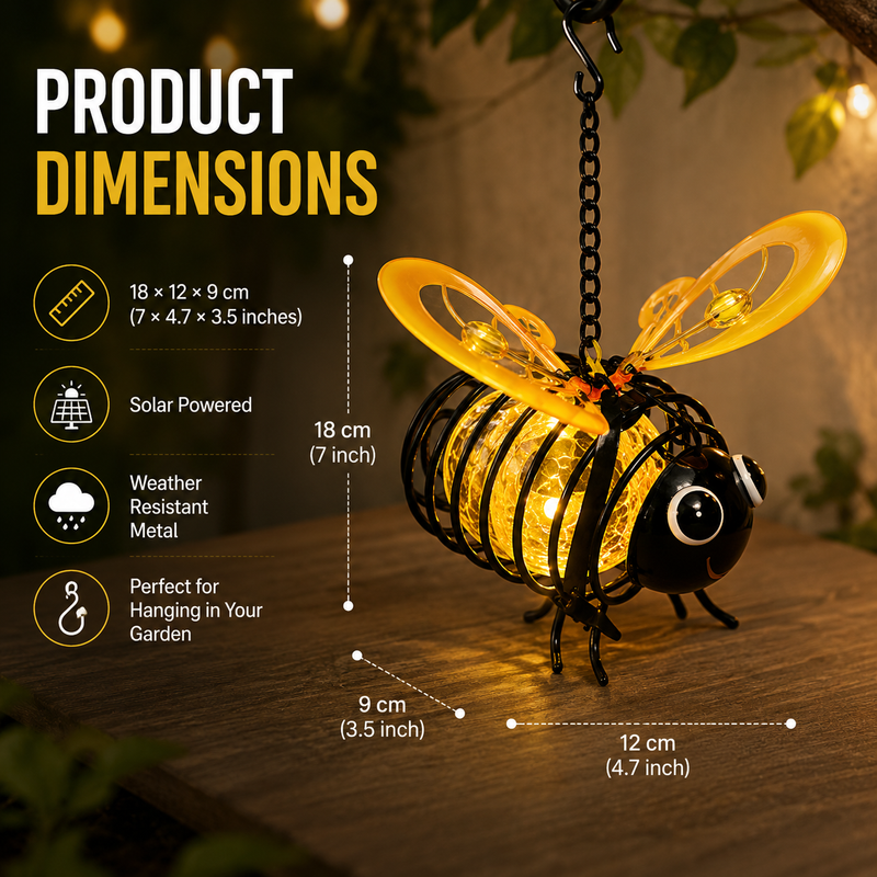 🌙🍃 LIMITED-TIME 50% OFF! Hanging Solar Bee Light