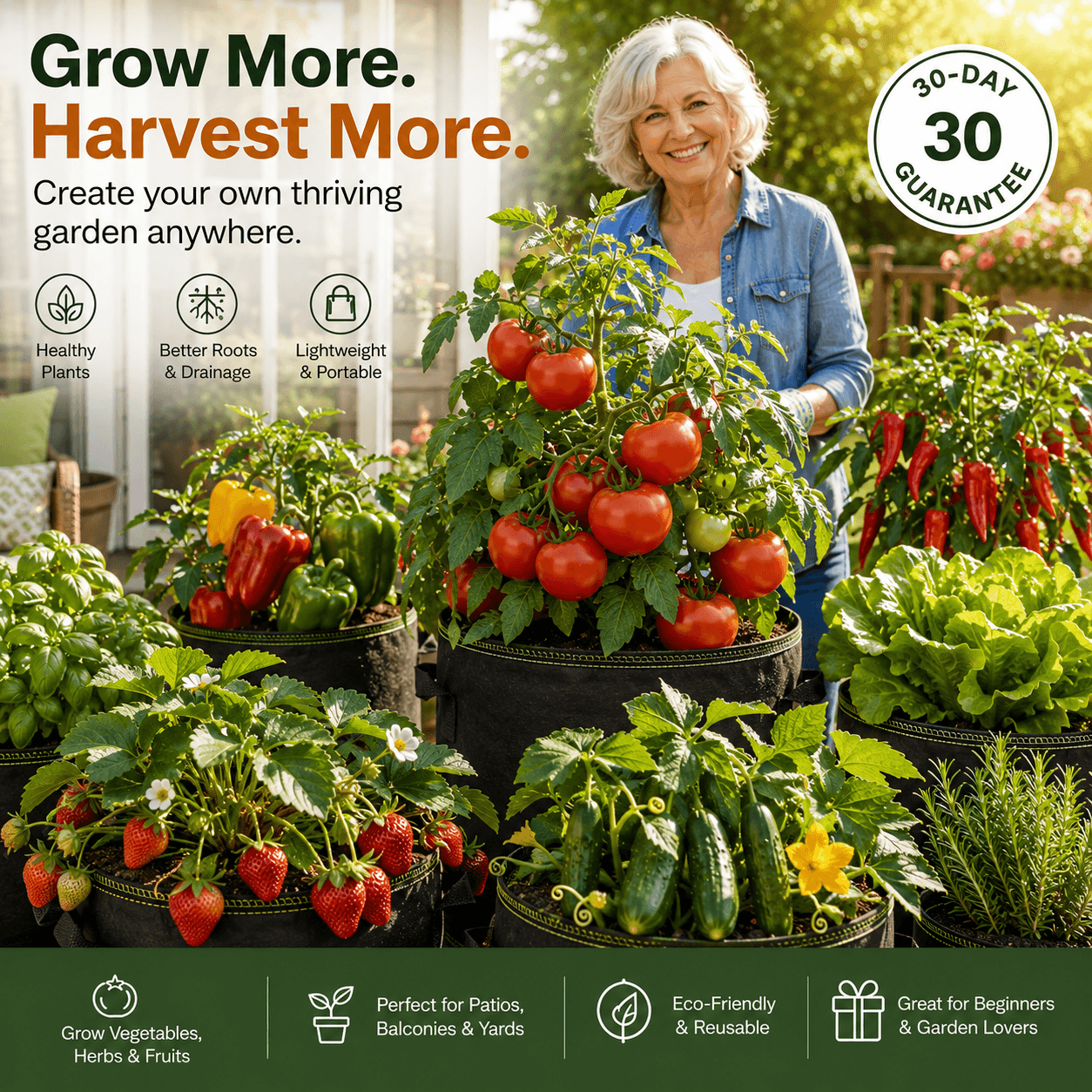 Breathable Fabric Grow Bags